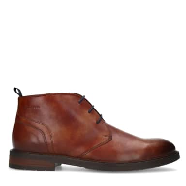 Van Lier Cognac Boston Leren Veterschoenen