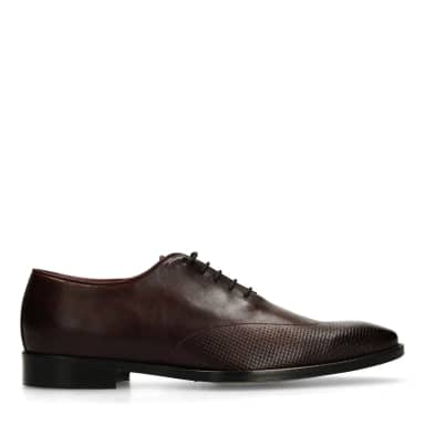 Black label Black Label Burgundy Leren Veterschoenen