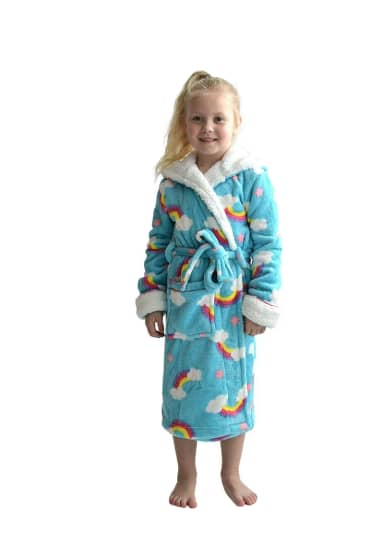 Pastunette Kinderbadjas regenboog met capuchon