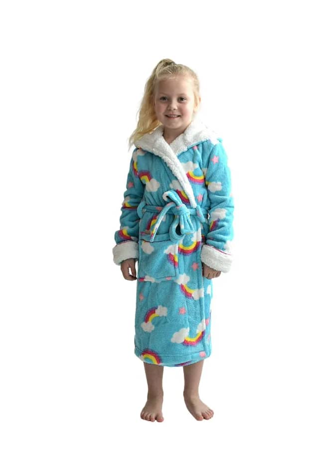 Pastunette Kinderbadjas regenboog met capuchon