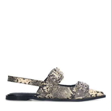 Sacha Snake buckle slingbacks