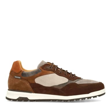 Van Lier Van Lier Bruine Ravello Suède Sneakers Met Veters