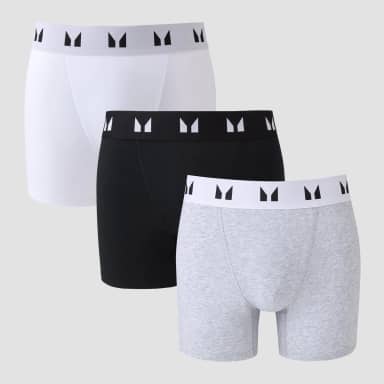 MP boxershorts voor heren (verpakking met drie stuks) - Zwart / Wit / Grijs