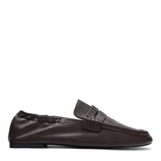 Sacha Bruine leren loafers met rimpel design