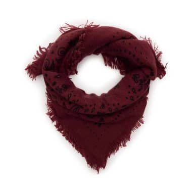 Manfield Bordeaux Sjaaltje Met Paisley