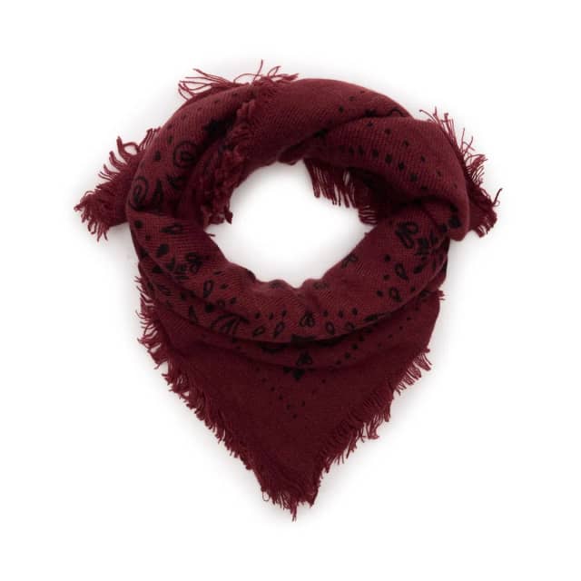 Manfield Bordeaux Sjaaltje Met Paisley