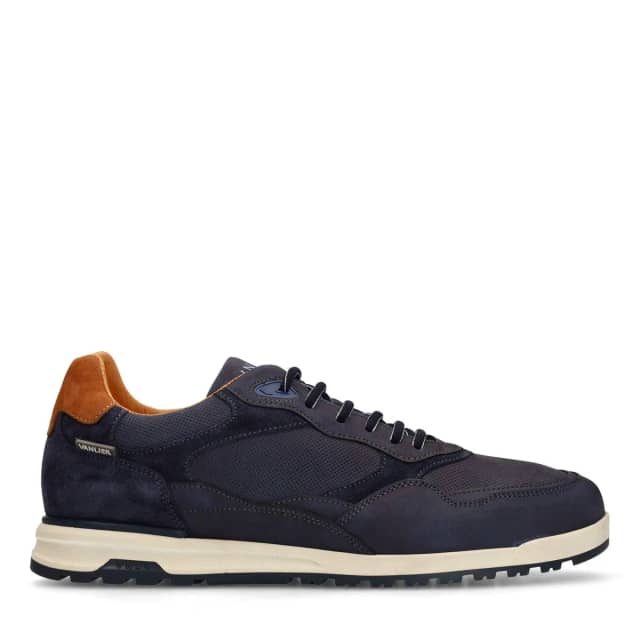 Van Lier Donkerblauwe Ravello Nubuck Sneakers Met Veters