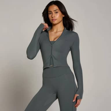 Myprotein MP Women's Tempo Cropped Jacket - Dark Grey