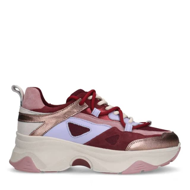 Sacha Rode leren platform sneakers