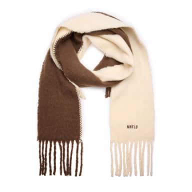Manfield Bruin En Beige Gekleurde Sjaal