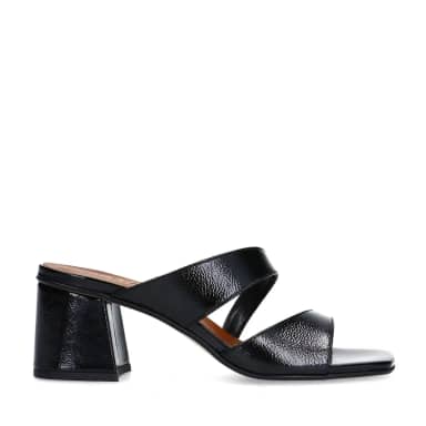 Zwarte sandalen met blokhak