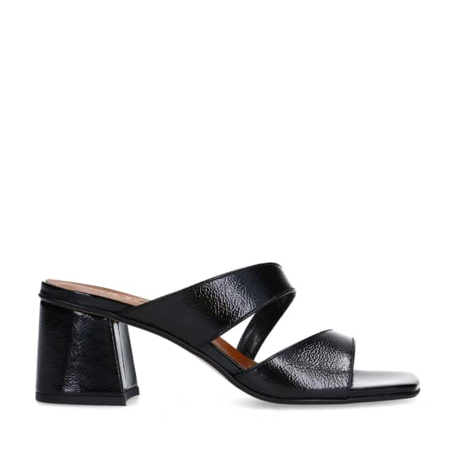 Sacha Zwarte sandalen met blokhak