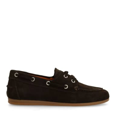 Manfield Manfield Bruine Suède Bootschoenen Met Veters