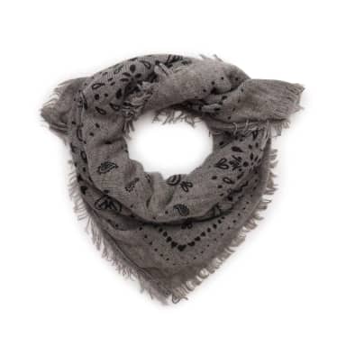 Manfield Manfield Grijs Sjaaltje Met Paisley