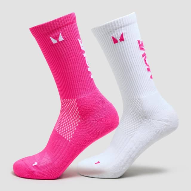 Myprotein MP Move Club Hardloopsokken (2-pack) - Snoep Roze - UK