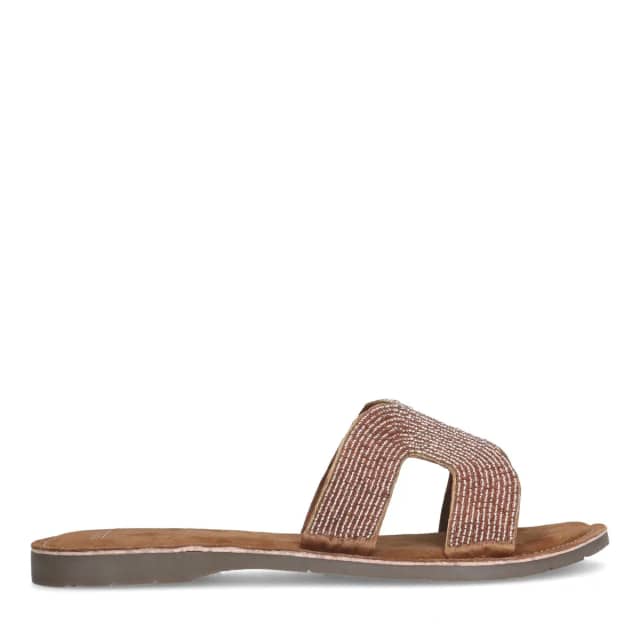 Manfield Roze Kralen Slippers