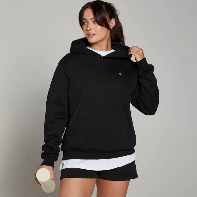 Myprotein MP Basics hoodie met standaardpasvorm voor dames - Zwart