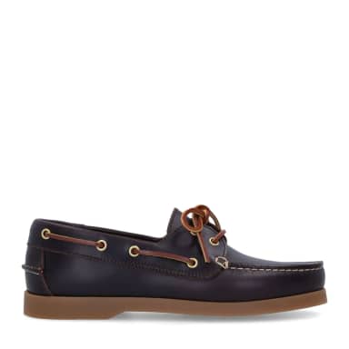 Manfield Manfield Bruine Leren Bootschoentjes Met Veters
