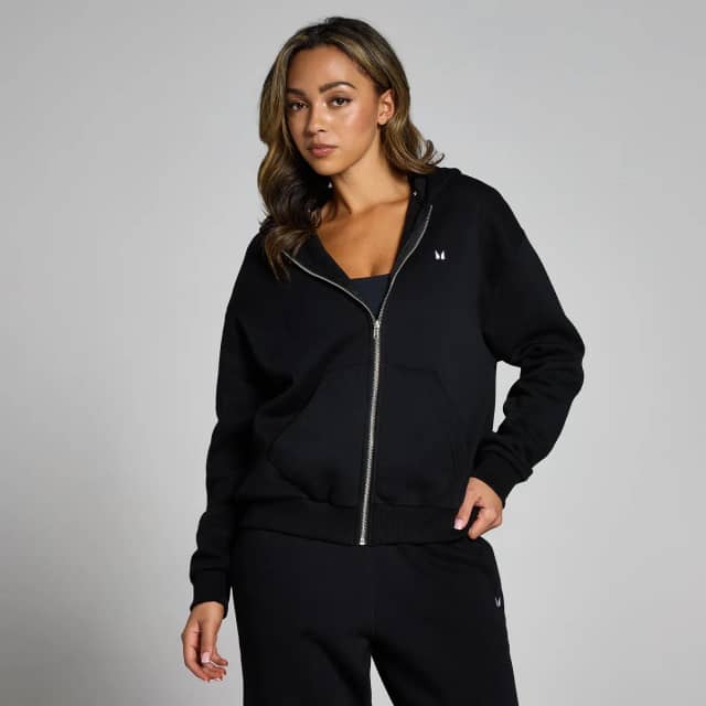 Myprotein MP Basics hoodie met rits voor dames - Zwart