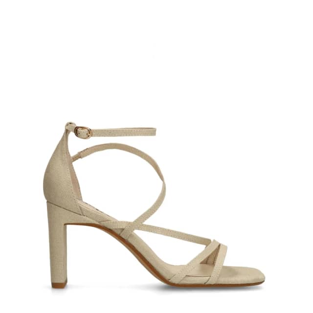 Sacha Beige sandalen met hak