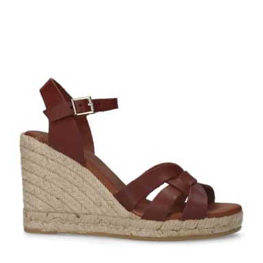 Manfield Manfield Cognac Leren Sleehakken Met Gespsluiting