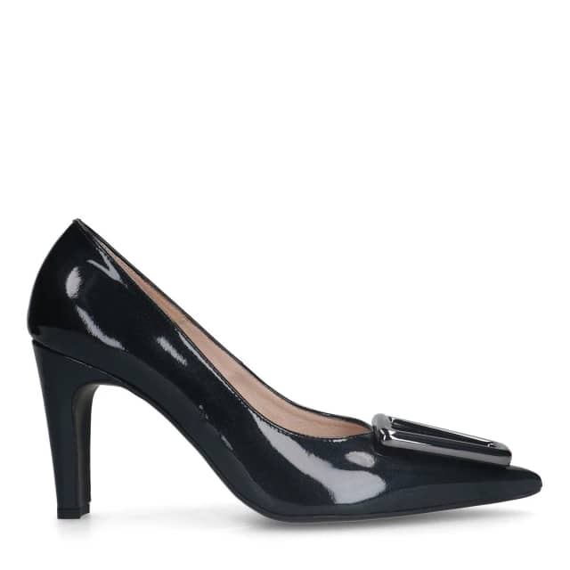 Manfield Zwarte Lakleren Pumps Met Naaldhak Van 9 Cm