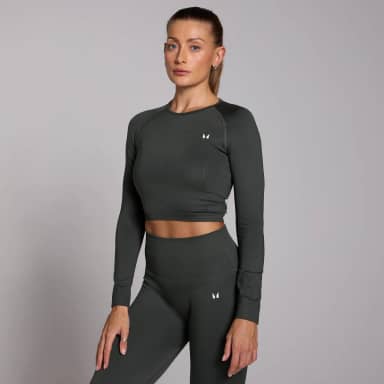 MP Shape naadloze croptop met lange mouwen voor dames
