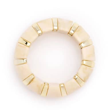 Manfield Beige Armband Met Gouden Details
