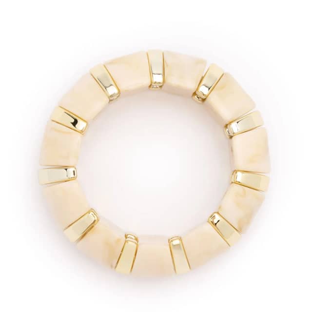 Manfield Beige Armband Met Gouden Details