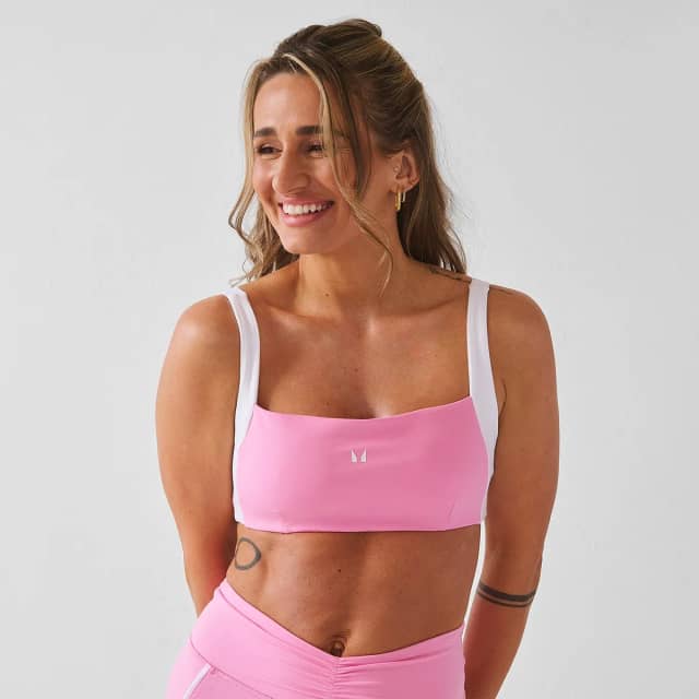 Myprotein MP Dames X Tatiana Contrast Twist Back Sport-BH - Pretty Pink