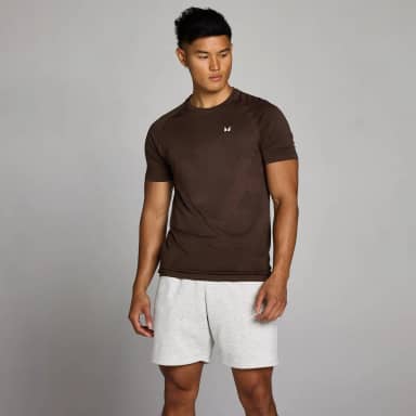 MP Heren Tempo Pillar Graphic Seamless T-Shirt - Cacao