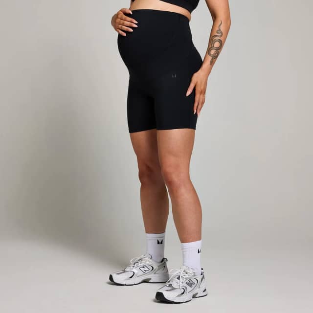 Myprotein MP Over the Bump zwangerschapsfietsshort voor dames - Zwart