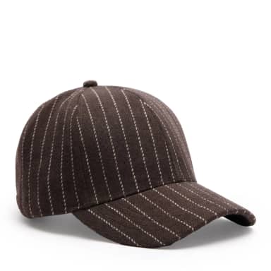 Manfield Manfield Bruin Met Witte Gestreepte Pet