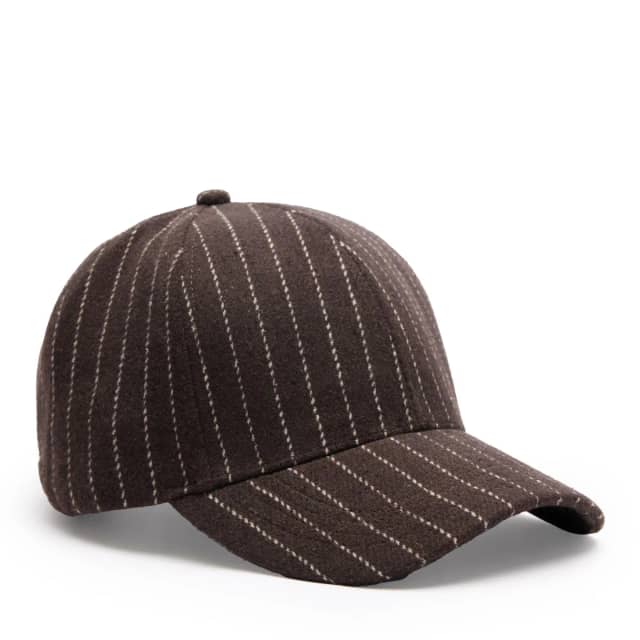Manfield Bruin Met Witte Gestreepte Pet