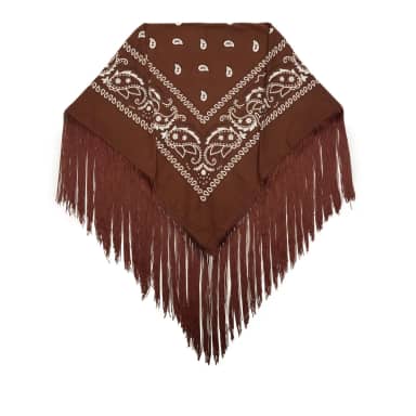 Manfield Manfield Bruine Sjaal Met Franjes