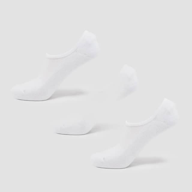 Myprotein MP Unisex Invisible Socks (3 Pack) - White - UK