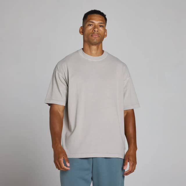 Myprotein MP Men's Washed Oversized T-Shirt - Chalk Grey