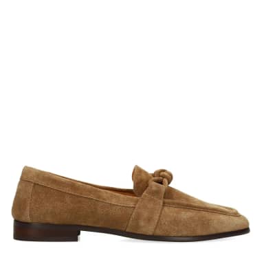 Manfield Bruine Suède Loafers