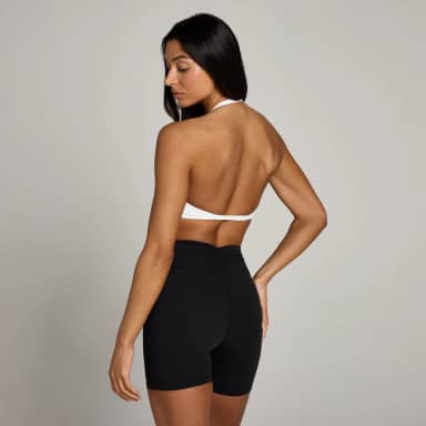 Myprotein MP Tempo sportbeha met halternek en open rug - Wit