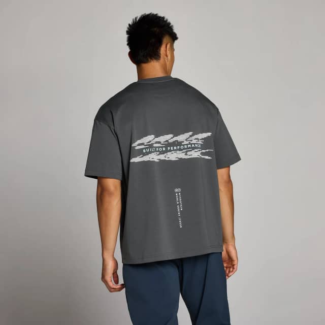 Myprotein MP Men's Hybrid Built For Performance Graphic T-Shirt - Donkergrijs