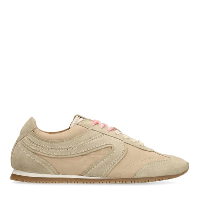 Sacha Beige sneakers met dubbele veters