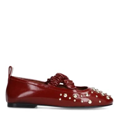 Sacha Rode leren ballerina's met studs