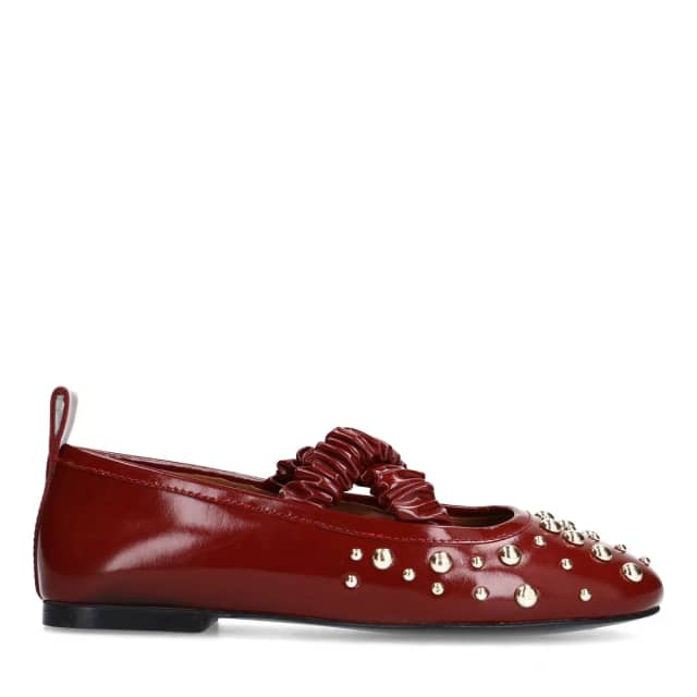 Sacha Rode leren ballerina's met studs
