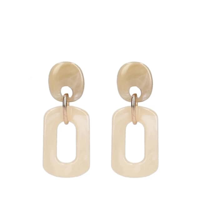 Manfield Beige Oorbellen