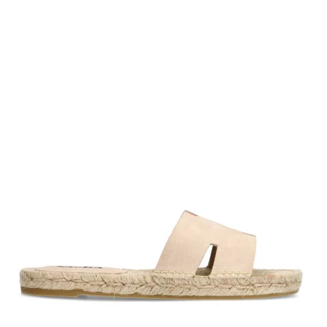 Sacha Beige suède slippers