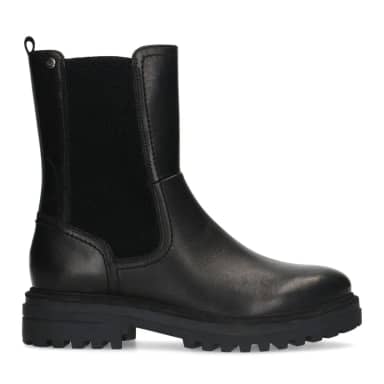 No Stress Zwarte Leren Chelsea Boots Met Ritssluiting