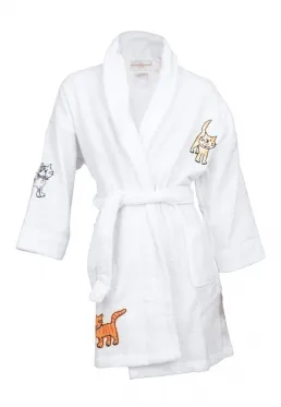 Aegean Apparel Kinder badjas met katjes