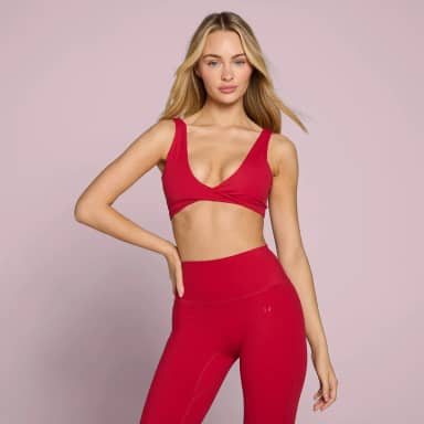 Myprotein MP Dames Tempo Twist Front Sport-BH - Roze Rood