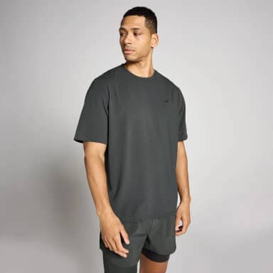 MP Heren Oversized Cotton Modal T-Shirt - Gewassen Zwart