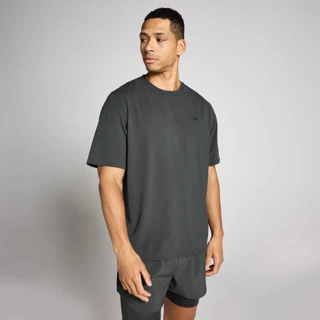 Myprotein MP Heren Oversized Cotton Modal T-Shirt - Gewassen Zwart